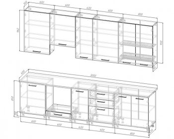 Кухонный гарнитур высокий Каппучино 3000 мм МДФ в Берёзовском - beryozovskij.mebel-e96.ru