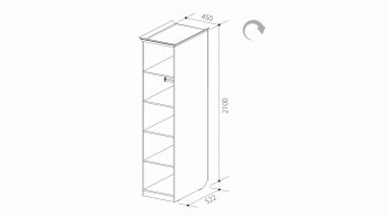 Шкаф-пенал ШиК-1 ( Уголок Школьника 2) в Берёзовском - beryozovskij.mebel-e96.ru