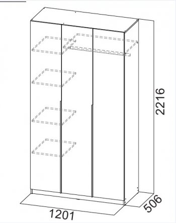 Шкаф 1200 мм ШК-5 с антресолью графит (СВ) в Берёзовском - beryozovskij.mebel-e96.ru