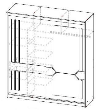 Шкаф-купе № 25 2000 мм (СВ) в Берёзовском - beryozovskij.mebel-e96.ru