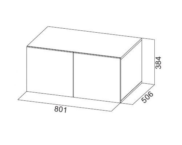 Шкаф 800 мм ШК-5 с антресолью белый (СВ) в Берёзовском - beryozovskij.mebel-e96.ru