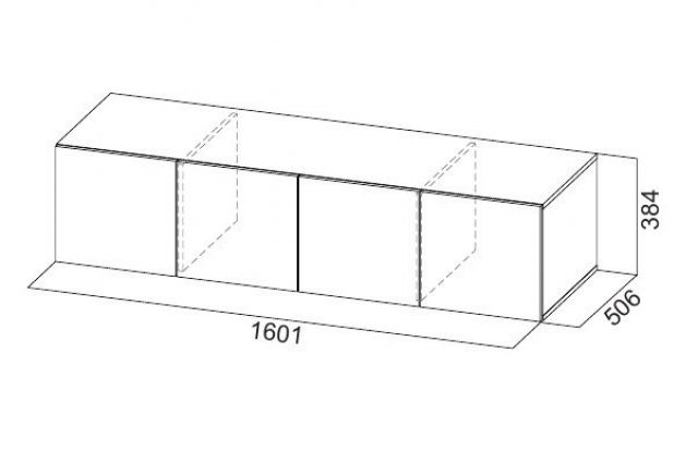 Шкаф 1600 мм ШК-5 с антресолью графит (СВ) в Берёзовском - beryozovskij.mebel-e96.ru