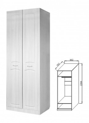 Шкаф 2-х дверный для платья и белья Ева-10 в Берёзовском - beryozovskij.mebel-e96.ru