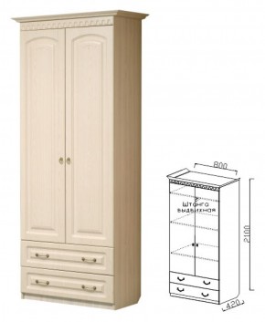 Шкаф 2-х дверный для платья с ящиками Визит-15 в Берёзовском - beryozovskij.mebel-e96.ru