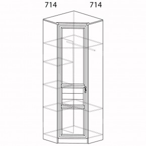 Шкаф для одежды угловой Лира 57 (Яна) в Берёзовском - beryozovskij.mebel-e96.ru