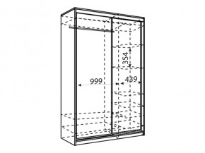 Шкаф-купе Рене 1500 вариант 2 (Зеркало/Зеркало) в Берёзовском - beryozovskij.mebel-e96.ru