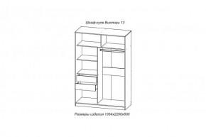 Шкаф-купе ВИКТОРИ-13 Анкор темный в Берёзовском - beryozovskij.mebel-e96.ru