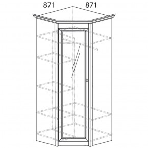 Шкаф угловой Флоренция 641 (Яна) в Берёзовском - beryozovskij.mebel-e96.ru