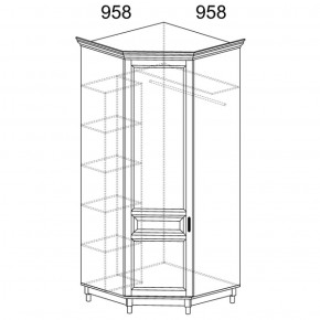 Шкаф угловой Прованс 418 (Яна) в Берёзовском - beryozovskij.mebel-e96.ru