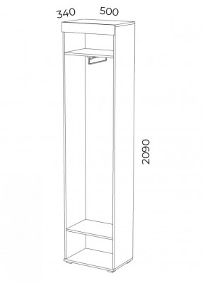 Шкаф ЗШ-5-1-R Зетта в Берёзовском - beryozovskij.mebel-e96.ru