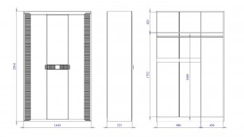 Шкаф 1400 мм 3-дверный Сиде (СБК) в Берёзовском - beryozovskij.mebel-e96.ru
