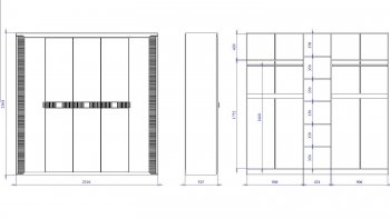 Шкаф 2300 мм 5 дверный Сиде (СБК) в Берёзовском - beryozovskij.mebel-e96.ru
