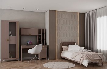 Кровать Сиде 900 мм Мокко (рогожка) (СБК) в Берёзовском - beryozovskij.mebel-e96.ru