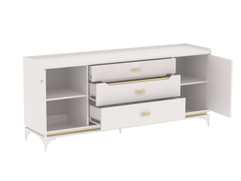 Комод широкий Сиде Белый (СБК) в Берёзовском - beryozovskij.mebel-e96.ru