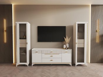 Стенка Сиде Белая (СБК) в Берёзовском - beryozovskij.mebel-e96.ru