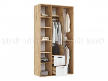 Шкаф 1200 мм Сильвия, крафт/белый (Миф) в Берёзовском - beryozovskij.mebel-e96.ru