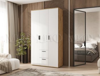 Шкаф 1200 мм Сильвия, крафт/белый (Миф) в Берёзовском - beryozovskij.mebel-e96.ru