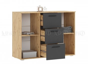 Комод Сильвия, крафт/графит (Миф) в Берёзовском - beryozovskij.mebel-e96.ru