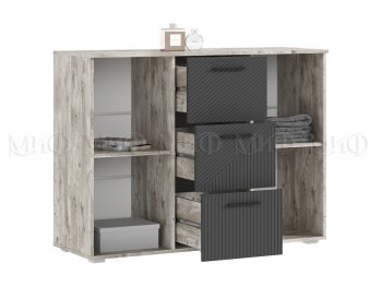Комод Сильвия, дуб юкон/графит (Миф) в Берёзовском - beryozovskij.mebel-e96.ru