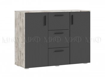 Комод Сильвия, дуб юкон/графит (Миф) в Берёзовском - beryozovskij.mebel-e96.ru