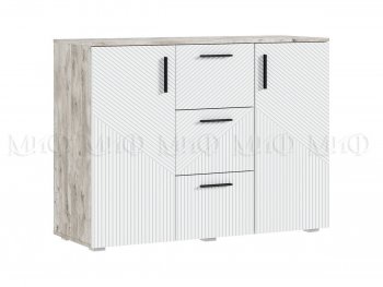 Комод Сильвия, дуб юкон/белый (Миф) в Берёзовском - beryozovskij.mebel-e96.ru