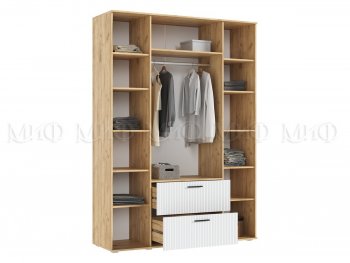Шкаф 1600 мм Сильвия, крафт/белый (Миф) в Берёзовском - beryozovskij.mebel-e96.ru