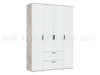 Шкаф 1600 мм Сильвия, дуб юкон/белый (Миф) в Берёзовском - beryozovskij.mebel-e96.ru