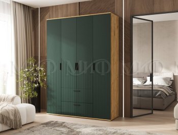 Шкаф 1600 мм Сильвия, крафт/грин (Миф) в Берёзовском - beryozovskij.mebel-e96.ru