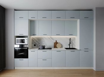 Кухонный гарнитур Смоки 3400 мм МДФ (Санвут) в Берёзовском - beryozovskij.mebel-e96.ru