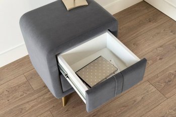 Тумба прикроватная Софи 2 графит (Мебельсон) в Берёзовском - beryozovskij.mebel-e96.ru