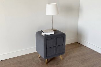 Тумба прикроватная Софи 2 графит (Мебельсон) в Берёзовском - beryozovskij.mebel-e96.ru
