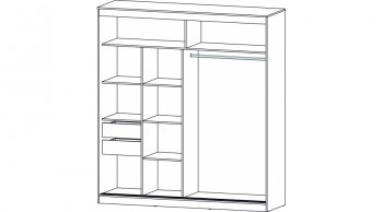 Шкаф-купе 2000 мм Соната Анкор светлый (Лин) в Берёзовском - beryozovskij.mebel-e96.ru