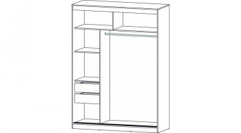 Шкаф-купе 1600 мм Соната Анкор светлый (Лин) в Берёзовском - beryozovskij.mebel-e96.ru
