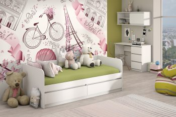 Кровать Соната 900 белый (Зарон) в Берёзовском - beryozovskij.mebel-e96.ru