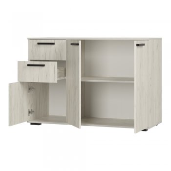 Комод Стандарт 3 NEW крафт белый (БТС) в Берёзовском - beryozovskij.mebel-e96.ru