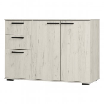 Комод Стандарт 3 NEW крафт белый (БТС) в Берёзовском - beryozovskij.mebel-e96.ru