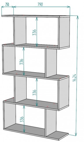 Стеллаж S52 (Белый) в Берёзовском - beryozovskij.mebel-e96.ru