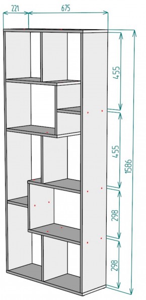 Стеллаж S8 (Белый) в Берёзовском - beryozovskij.mebel-e96.ru