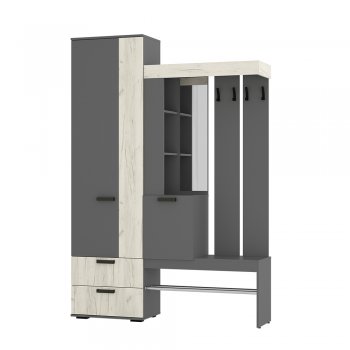 Прихожая Трамп графит/крафт белый (БТС) в Берёзовском - beryozovskij.mebel-e96.ru