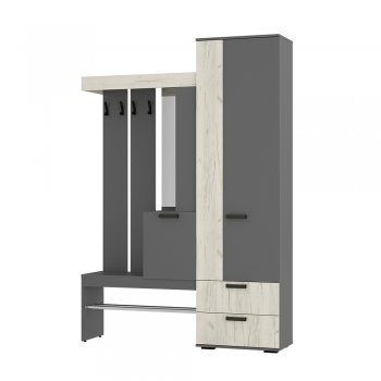 Прихожая Трамп графит/крафт белый (БТС) в Берёзовском - beryozovskij.mebel-e96.ru