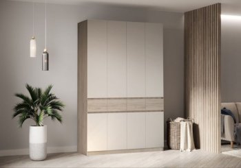 Шкаф 2000 мм Турин ЛДСП крафт серый/кашемир (ВВР) в Берёзовском - beryozovskij.mebel-e96.ru