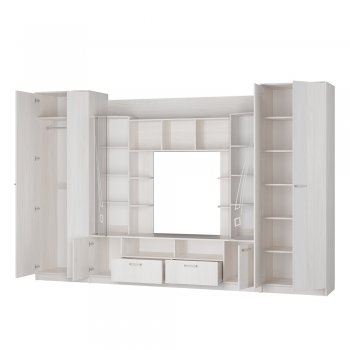 Стенка Венеция ясень белый (БТС) в Берёзовском - beryozovskij.mebel-e96.ru