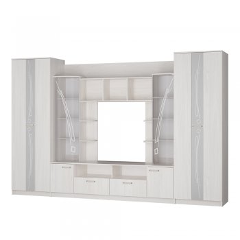 Стенка Венеция ясень белый (БТС) в Берёзовском - beryozovskij.mebel-e96.ru