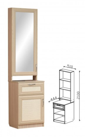 ВИП-6 шкаф комбинированный с зеркалом Визит-16 в Берёзовском - beryozovskij.mebel-e96.ru