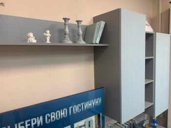 Стенка Сканди МДФ НМ-001 грин грей софт (Стиль) в Берёзовском - beryozovskij.mebel-e96.ru