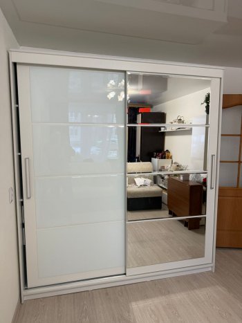 Шкаф-купе Крафт-6 белый ясень 2000 мм (БТС) в Берёзовском - beryozovskij.mebel-e96.ru